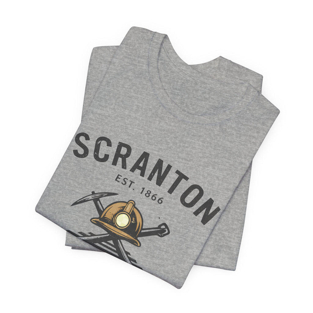Scranton 'The Electric City' Tee — Vintage Railroad Mining Helmet Design