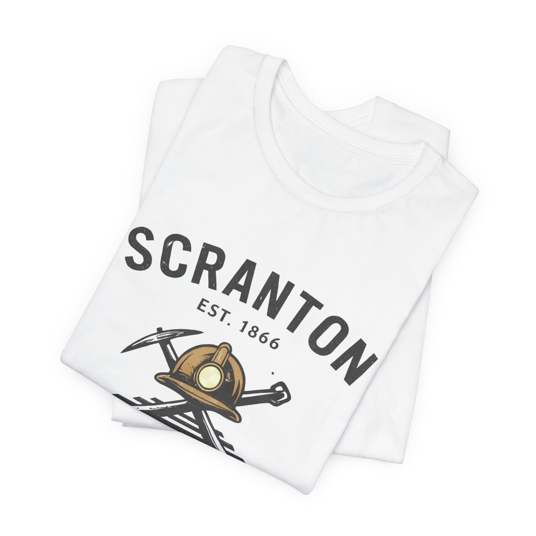 Scranton 'The Electric City' Tee — Vintage Railroad Mining Helmet Design