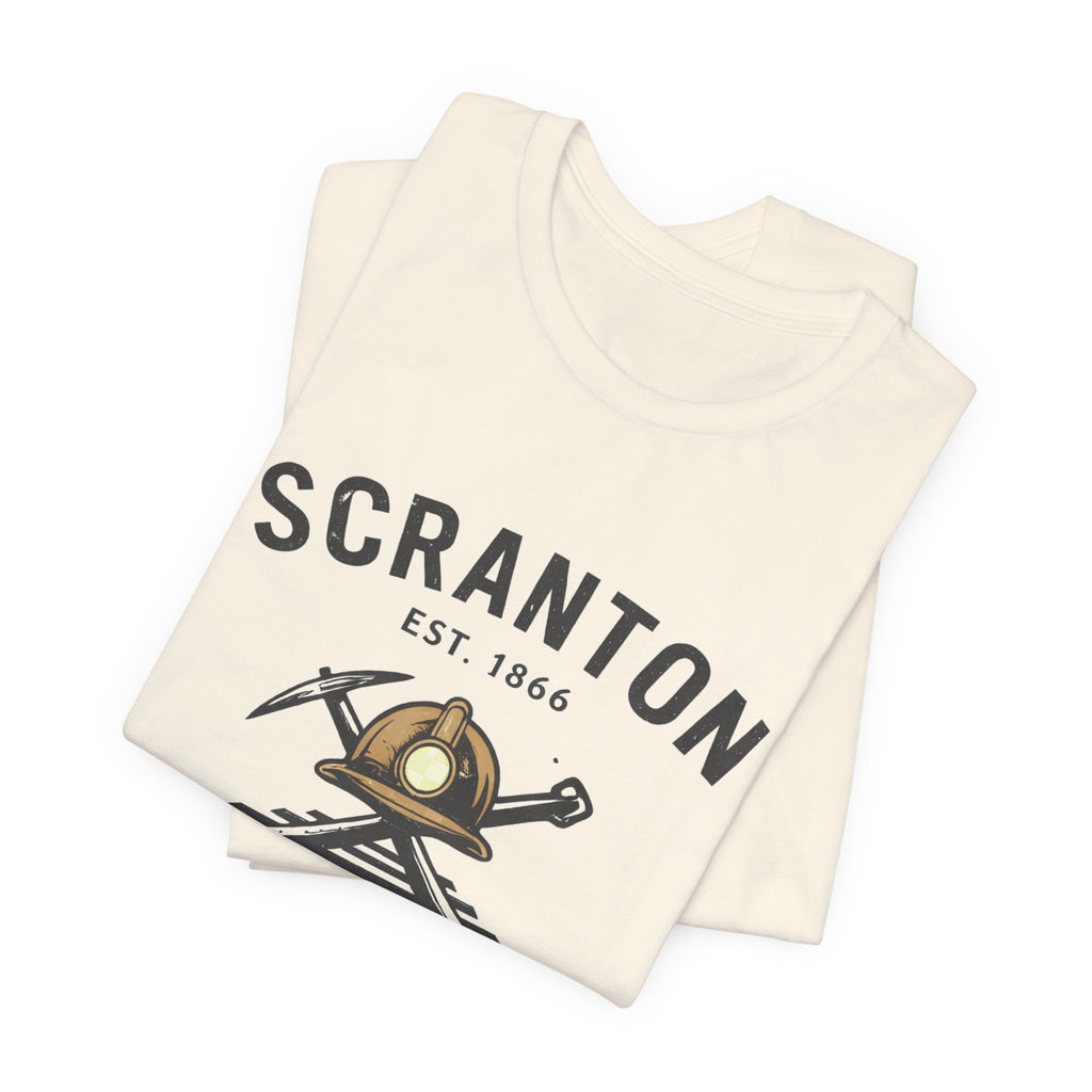 Scranton 'The Electric City' Tee — Vintage Railroad Mining Helmet Design
