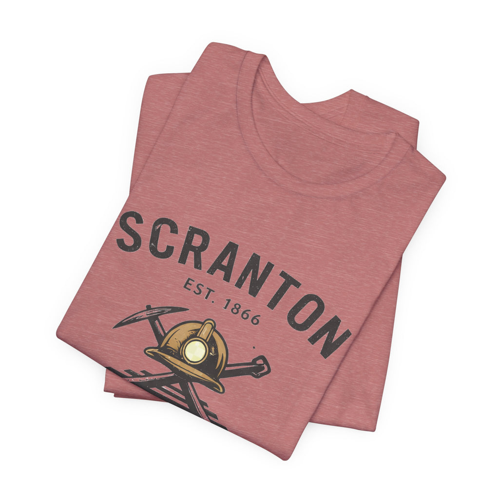Scranton 'The Electric City' Tee — Vintage Railroad Mining Helmet Design