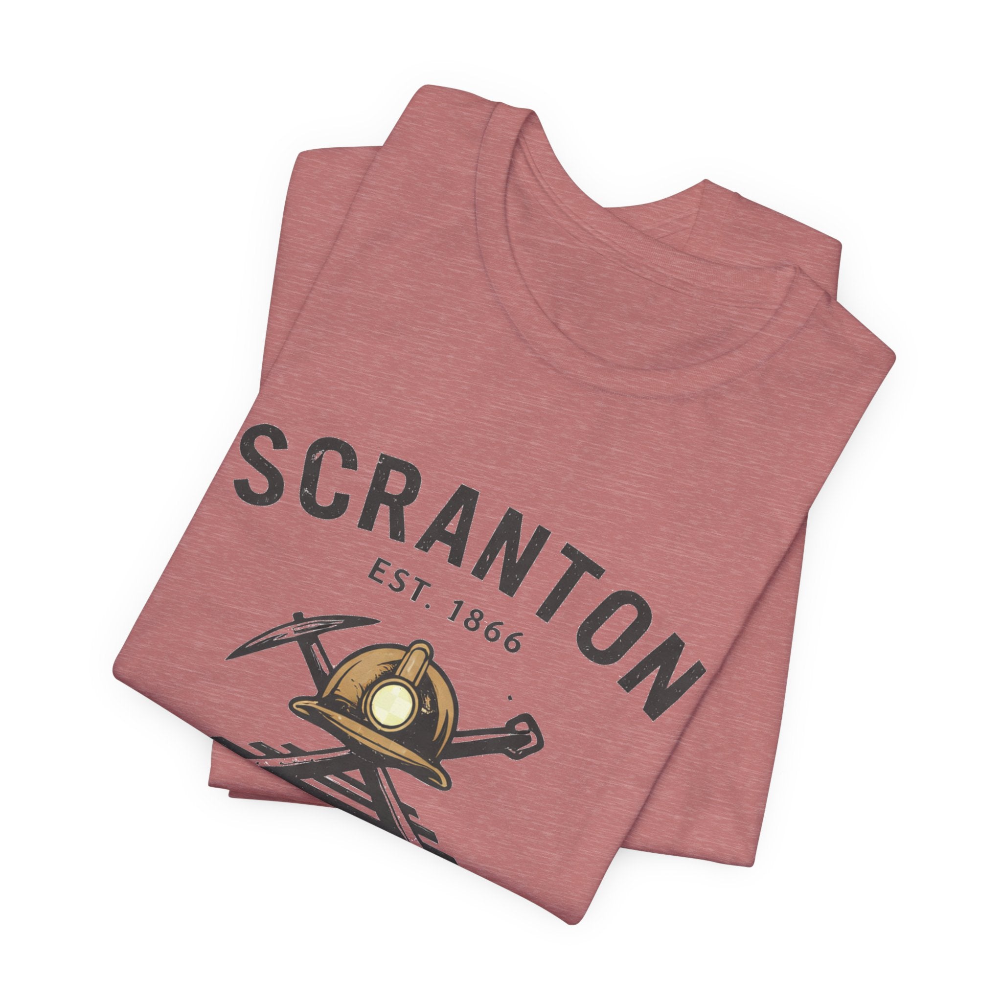 Scranton 'The Electric City' Tee — Vintage Railroad Mining Helmet Design
