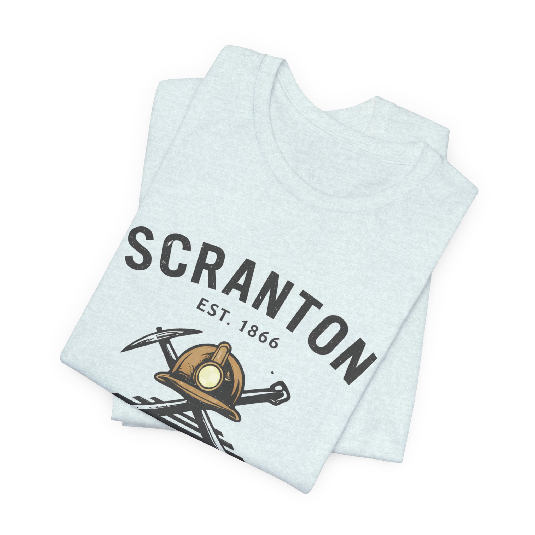 Scranton 'The Electric City' Tee — Vintage Railroad Mining Helmet Design